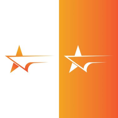 Yıldız simgesi şablon vektör illüstrasyon tasarımı