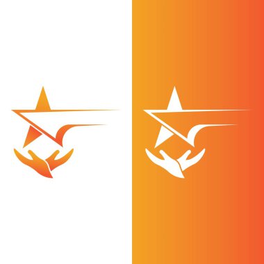 Yıldız simgesi şablon vektör illüstrasyon tasarımı