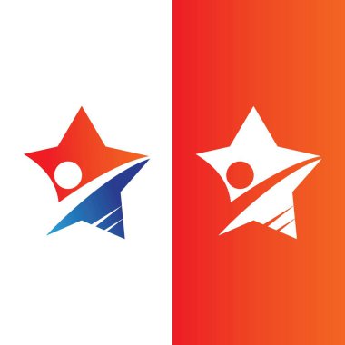 Yıldız simgesi şablon vektör illüstrasyon tasarımı