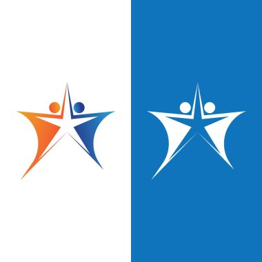 Yıldız simgesi şablon vektör illüstrasyon tasarımı