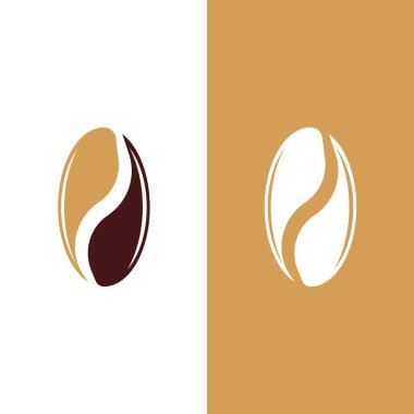 kahve çekirdeği simgesi vektör çizimi şablonu