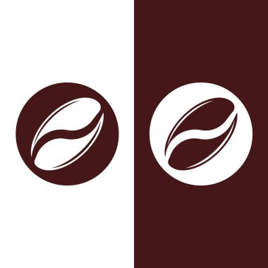 kahve çekirdeği simgesi vektör çizimi şablonu