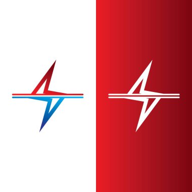 Şimşek şimşeği logo şablonu tasarımı