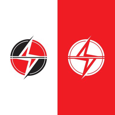 Şimşek şimşeği logo şablonu tasarımı