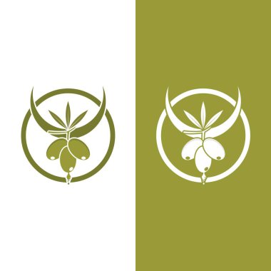 zeytin ikonu vektör çizim şablonu