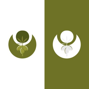 zeytin ikonu vektör çizim şablonu