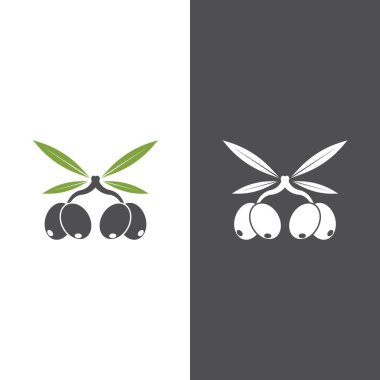 zeytin ikonu vektör çizim şablonu