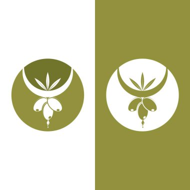 zeytin ikonu vektör çizim şablonu