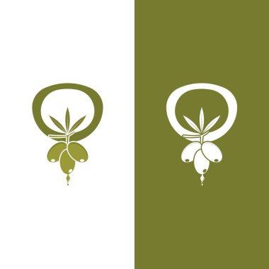 zeytin ikonu vektör çizim şablonu