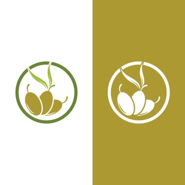 zeytin ikonu vektör çizim şablonu