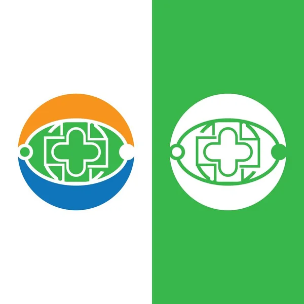 Health Medical Logo Design Vector Template — Stock Vector