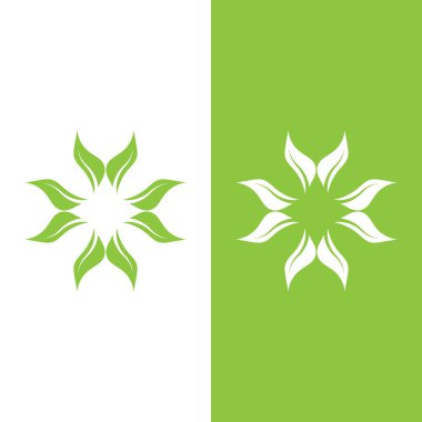 Yeşil ağaç yaprağı ekoloji doğa elementi vektörü logoları