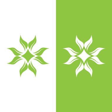 Yeşil ağaç yaprağı ekoloji doğa elementi vektörü logoları