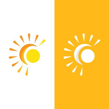 Güneş Vektörü illüstrasyon Simgesi Logo Şablonu tasarımı