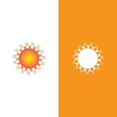 Güneş Vektörü illüstrasyon Simgesi Logo Şablonu tasarımı