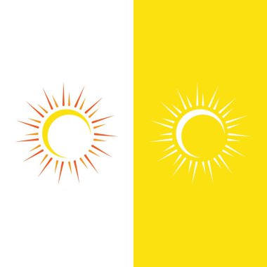 Güneş Vektörü illüstrasyon Simgesi Logo Şablonu tasarımı