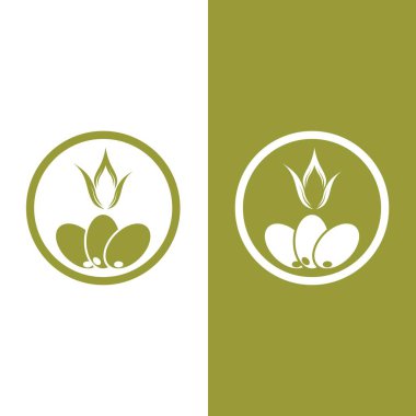zeytin ikonu vektör çizim şablonu