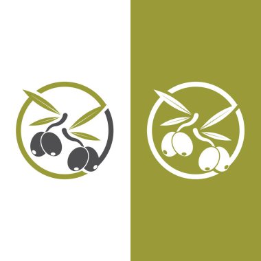 zeytin ikonu vektör çizim şablonu