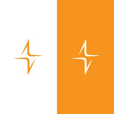 Şimşek şimşeği logo şablonu tasarımı