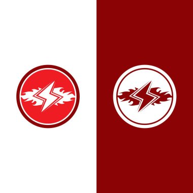 Şimşek şimşeği logo şablonu tasarımı