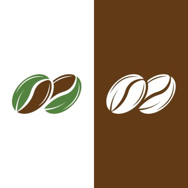 kahve çekirdeği simgesi vektör çizimi şablonu