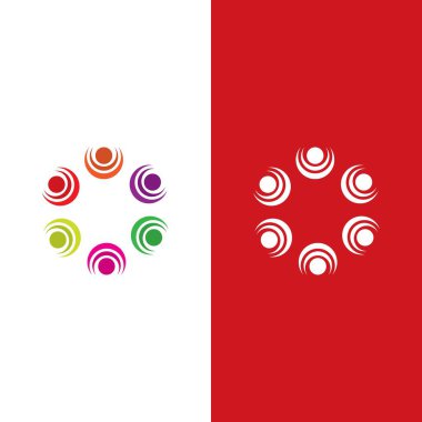 Topluluk, ağ ve sosyal simge tasarım şablonu