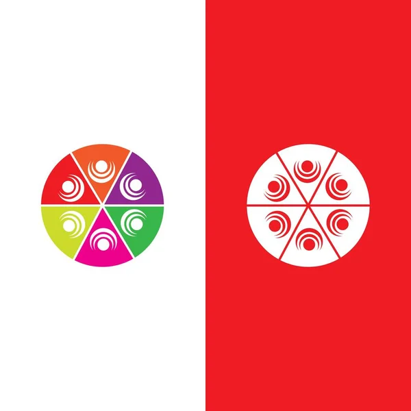 Plantilla Diseño Comunidad Red Icono Social — Archivo Imágenes Vectoriales