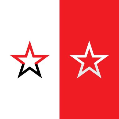 Yıldız simgesi şablon vektör illüstrasyon tasarımı