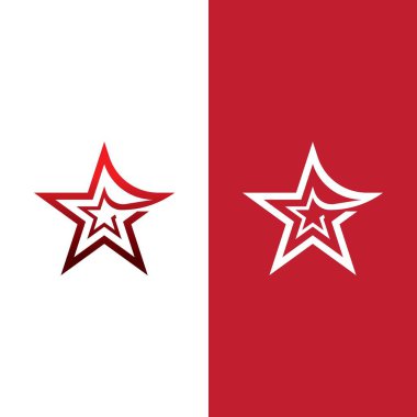 Yıldız simgesi şablon vektör illüstrasyon tasarımı