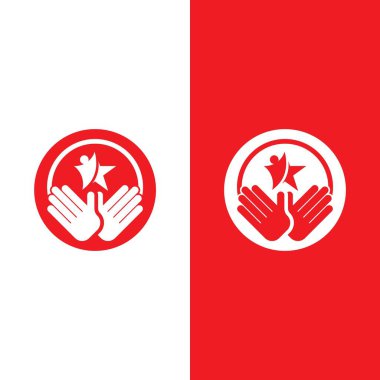 Yıldız simgesi şablon vektör illüstrasyon tasarımı