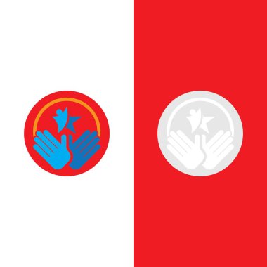 Yıldız simgesi şablon vektör illüstrasyon tasarımı