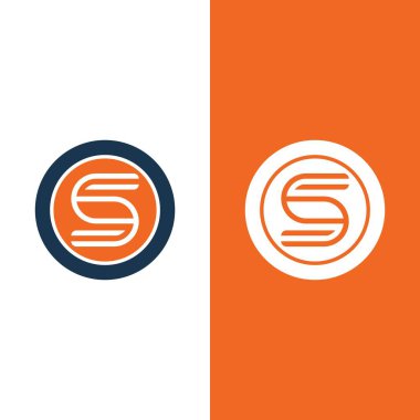 S harfi logo tasarım vektörü