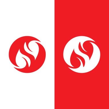 S harfi logo tasarım vektörü