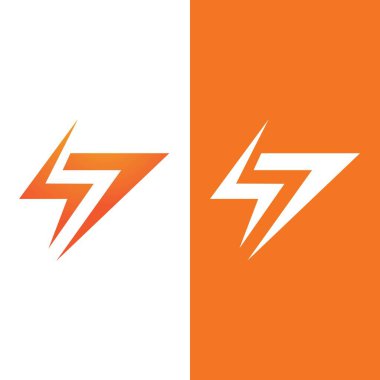 Şimşek şimşeği logo şablonu tasarımı