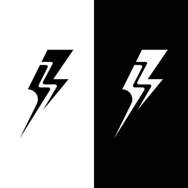 Şimşek şimşeği logo şablonu tasarımı
