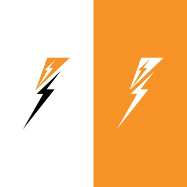 Şimşek şimşeği logo şablonu tasarımı