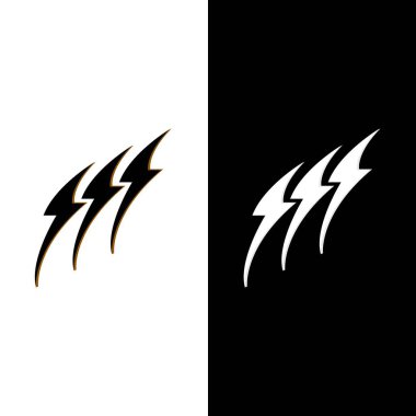 Şimşek şimşeği logo şablonu tasarımı