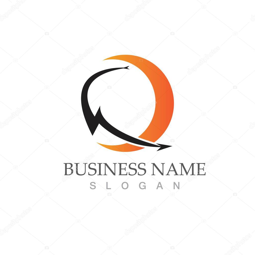 Flash thunderbolt logo template design