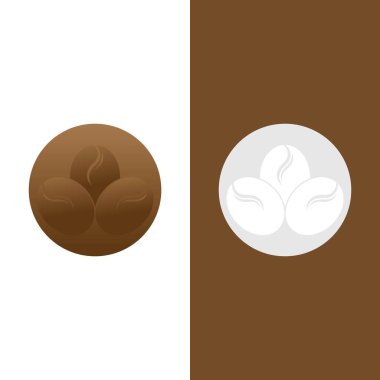 kahve çekirdeği simgesi vektör çizimi şablonu