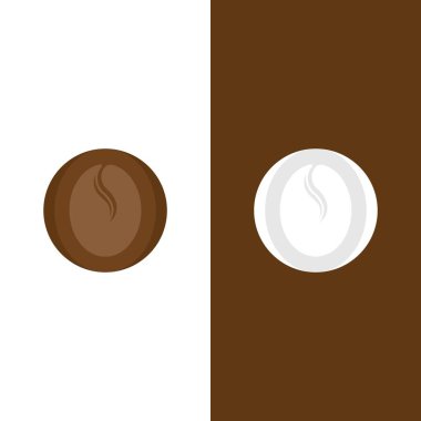 kahve çekirdeği simgesi vektör çizimi şablonu