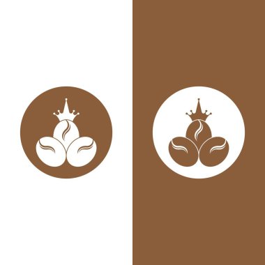 kahve çekirdeği simgesi vektör çizimi şablonu