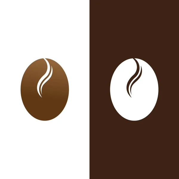 Coffee Bean Icon Vector Illustration Template — Stock Vector