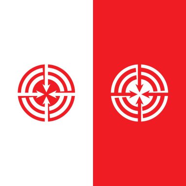 Hedef simge logo vektör ilüstrasyon şablonu 