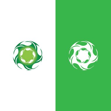 Yeşil ağaç yaprağı ekoloji doğa elementi vektörü logoları