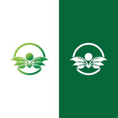 Yeşil ağaç yaprağı ekoloji doğa elementi vektörü logoları