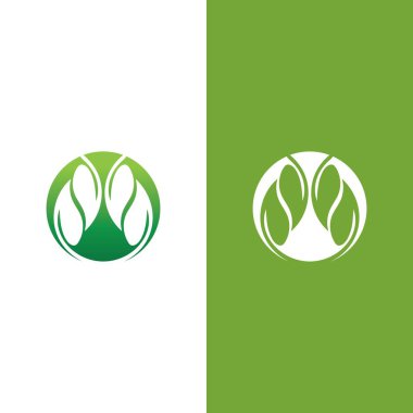 Yeşil ağaç yaprağı ekoloji doğa elementi vektörü logoları