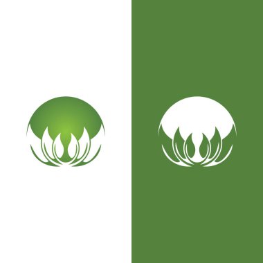 Yeşil ağaç yaprağı ekoloji doğa elementi vektörü logoları