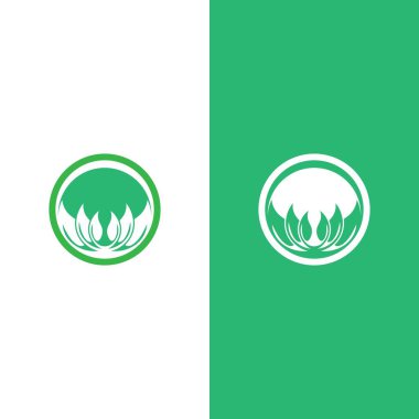 Yeşil ağaç yaprağı ekoloji doğa elementi vektörü logoları