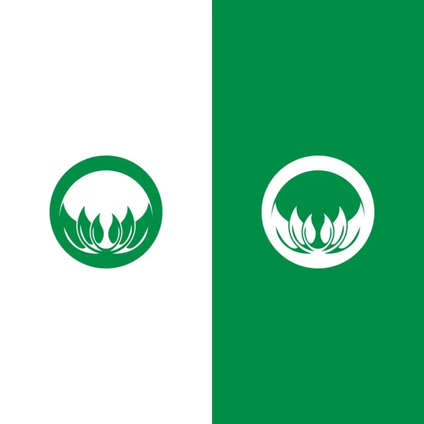 Логотипи Зеленого Дерева Листя Екології Елемент Природи Вектор — стоковий вектор
