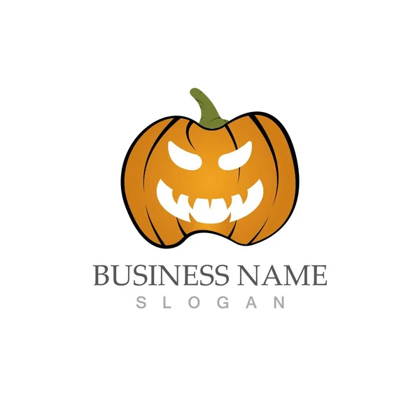 Halloween Logo Vector Ilustración Icono Plantilla — Vector de stock